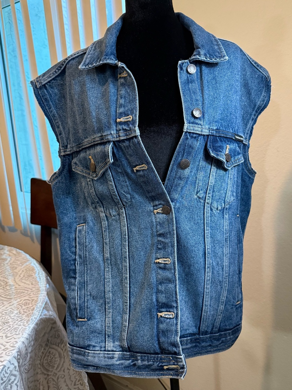 Calvin Klein Classic Blue Denim Vest - Women Jeans